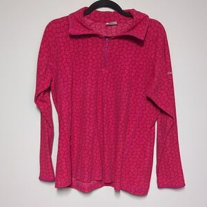 Columbia Pink Quarter Zip Fleece Pullover